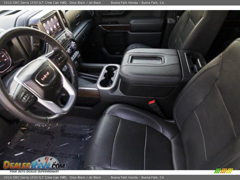 Jet Black Interior - 2019 GMC Sierra 1500 SLT Crew Cab 4WD Photo #3
