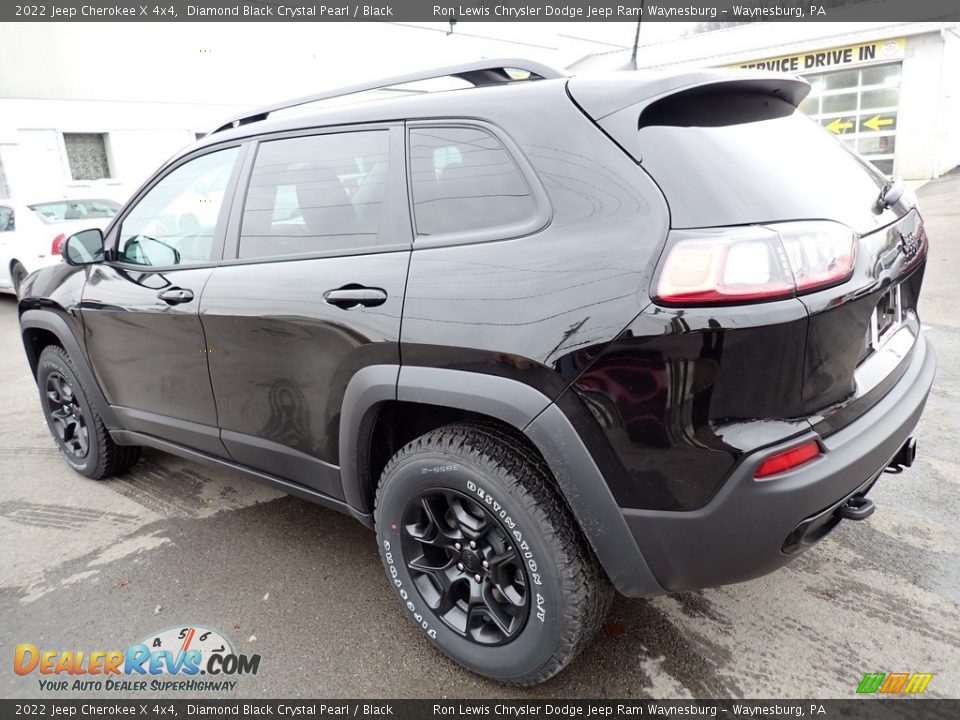 2022 Jeep Cherokee X 4x4 Diamond Black Crystal Pearl / Black Photo #3