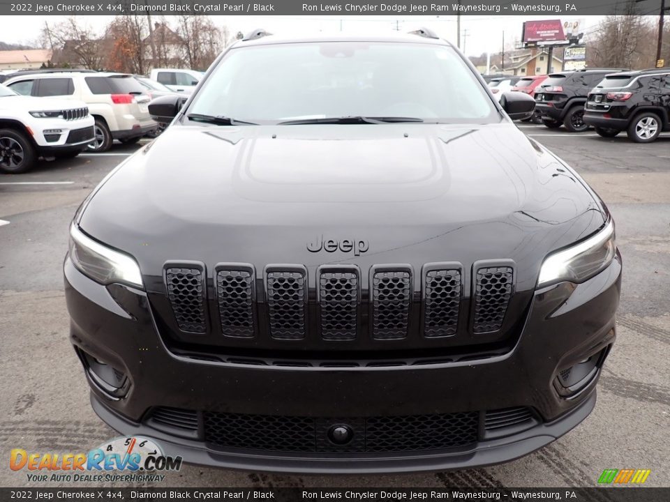 2022 Jeep Cherokee X 4x4 Diamond Black Crystal Pearl / Black Photo #9