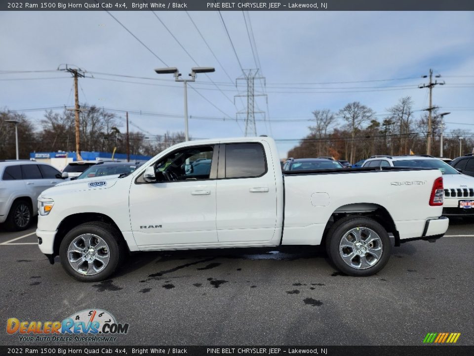 Bright White 2022 Ram 1500 Big Horn Quad Cab 4x4 Photo #3