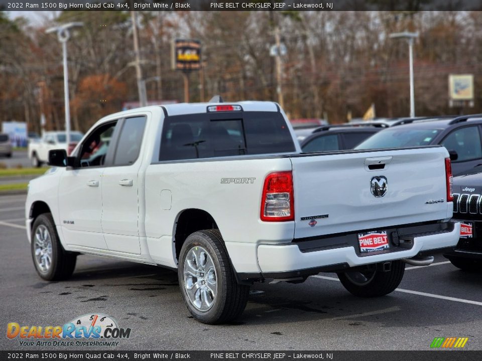 2022 Ram 1500 Big Horn Quad Cab 4x4 Bright White / Black Photo #4