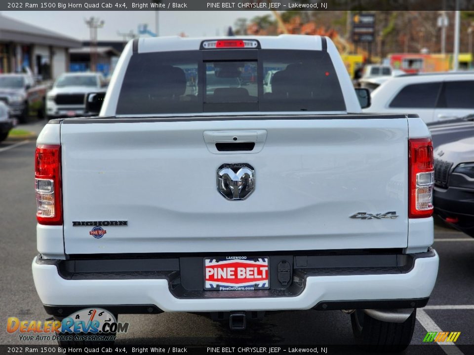 2022 Ram 1500 Big Horn Quad Cab 4x4 Bright White / Black Photo #6