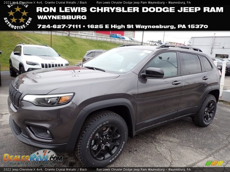 2022 Jeep Cherokee X 4x4 Granite Crystal Metallic / Black Photo #1