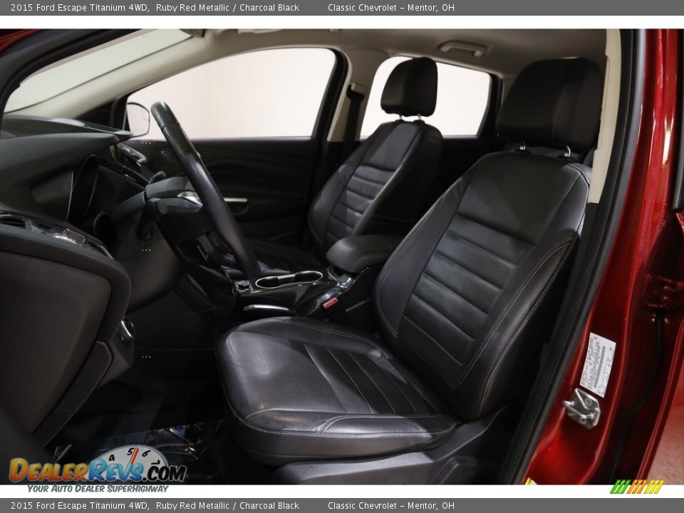 2015 Ford Escape Titanium 4WD Ruby Red Metallic / Charcoal Black Photo #6