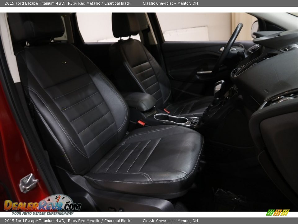 2015 Ford Escape Titanium 4WD Ruby Red Metallic / Charcoal Black Photo #15