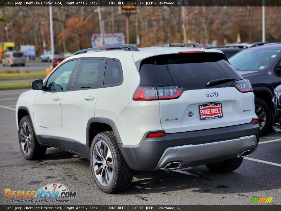 2022 Jeep Cherokee Limited 4x4 Bright White / Black Photo #4