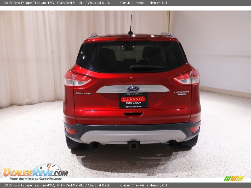 2015 Ford Escape Titanium 4WD Ruby Red Metallic / Charcoal Black Photo #18