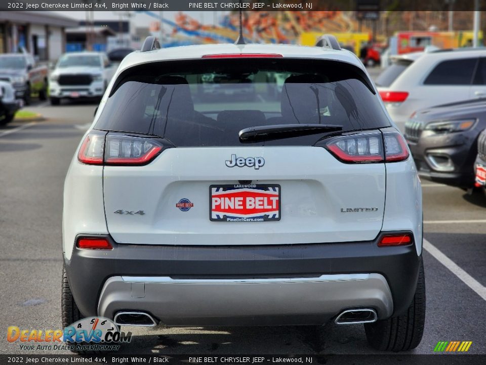 2022 Jeep Cherokee Limited 4x4 Bright White / Black Photo #5