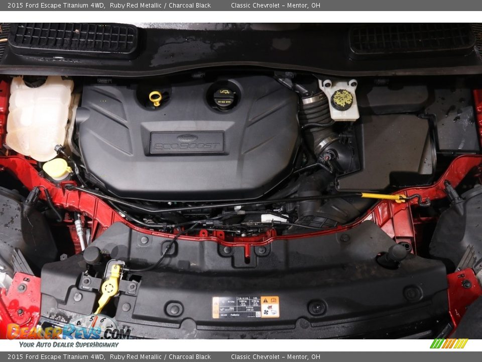 2015 Ford Escape Titanium 4WD Ruby Red Metallic / Charcoal Black Photo #19