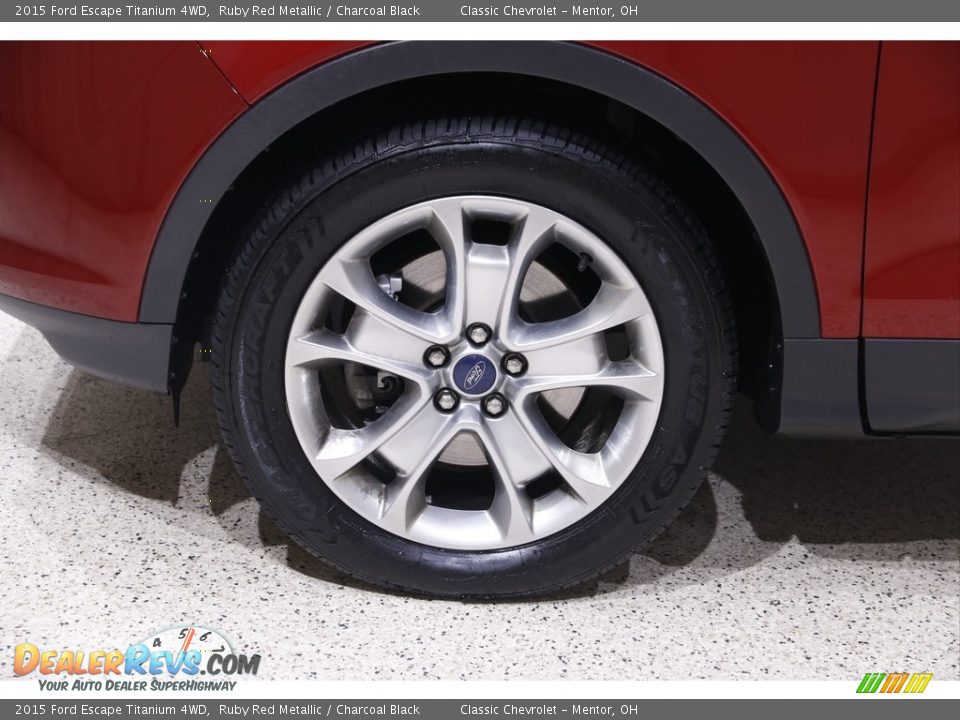 2015 Ford Escape Titanium 4WD Ruby Red Metallic / Charcoal Black Photo #20