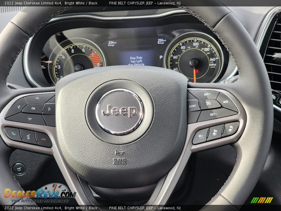 2022 Jeep Cherokee Limited 4x4 Bright White / Black Photo #10