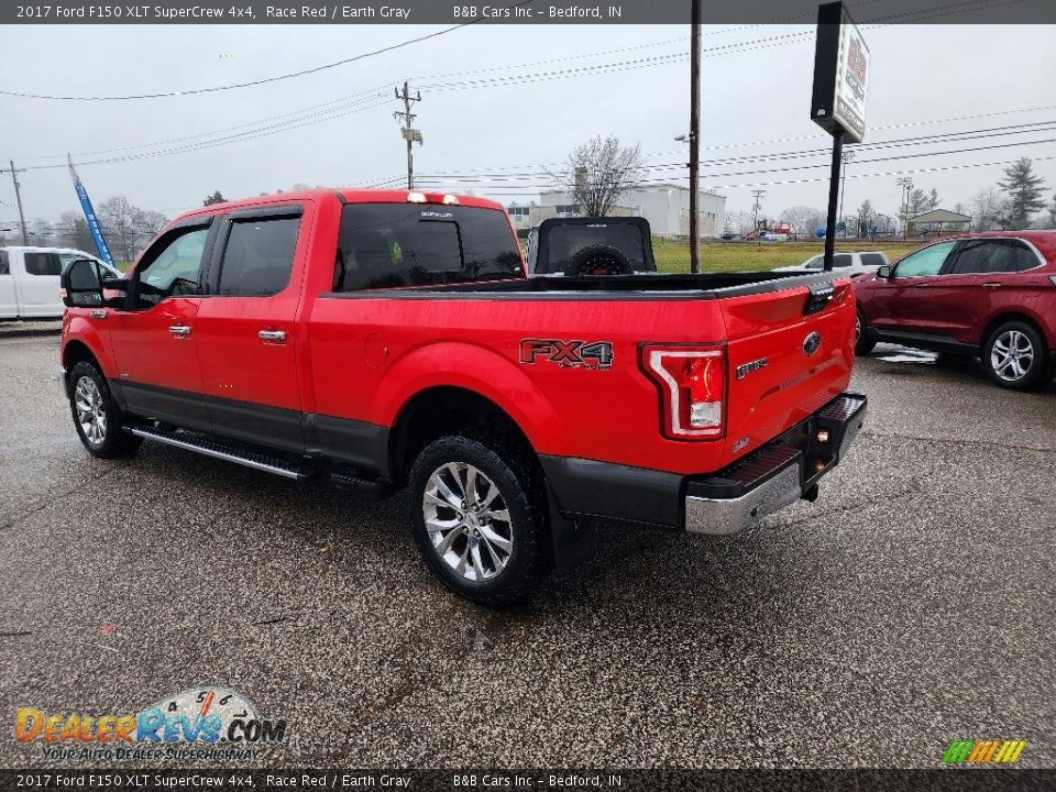 2017 Ford F150 XLT SuperCrew 4x4 Race Red / Earth Gray Photo #2