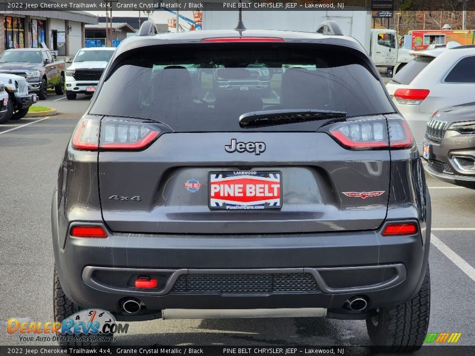 2022 Jeep Cherokee Trailhawk 4x4 Granite Crystal Metallic / Black Photo #5