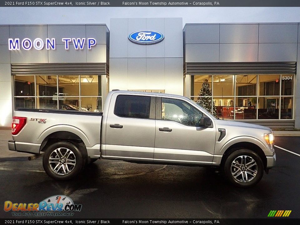 2021 Ford F150 STX SuperCrew 4x4 Iconic Silver / Black Photo #1
