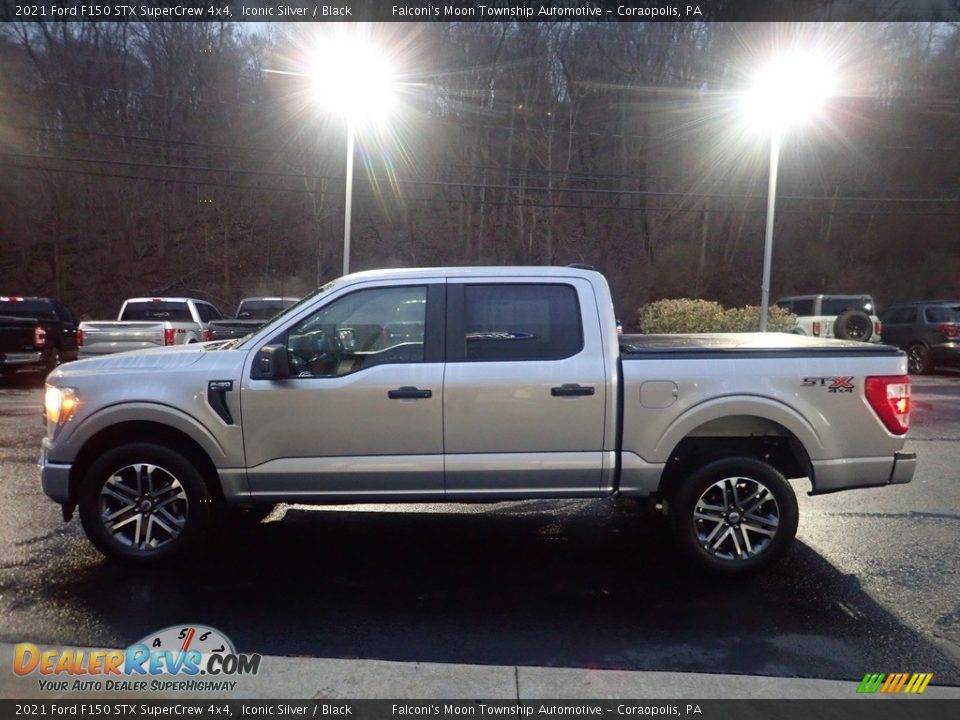 2021 Ford F150 STX SuperCrew 4x4 Iconic Silver / Black Photo #6