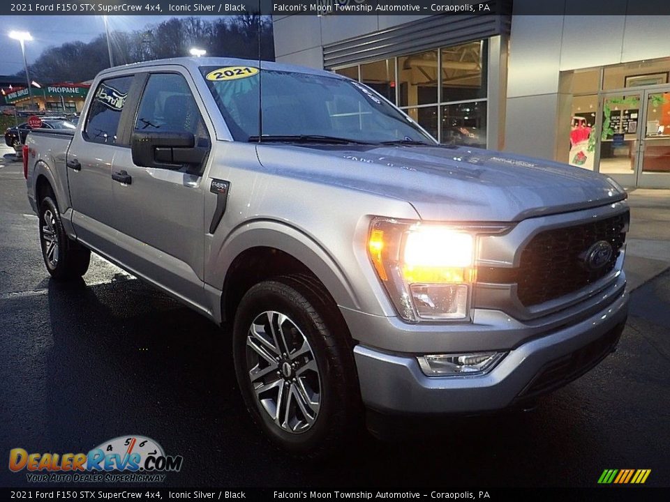2021 Ford F150 STX SuperCrew 4x4 Iconic Silver / Black Photo #9