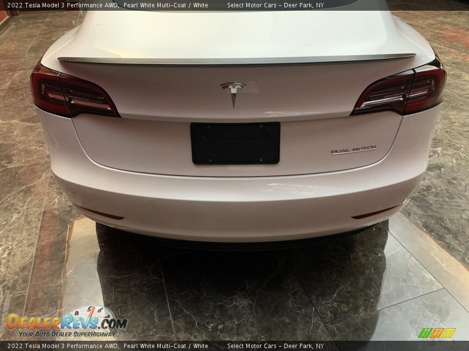 2022 Tesla Model 3 Performance AWD Pearl White Multi-Coat / White Photo #5