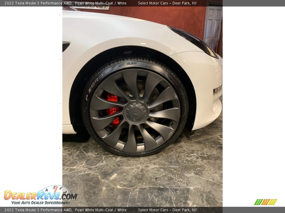 2022 Tesla Model 3 Performance AWD Pearl White Multi-Coat / White Photo #6