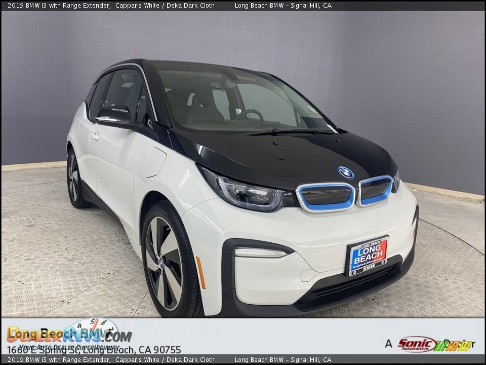 2019 BMW i3 with Range Extender Capparis White / Deka Dark Cloth Photo #1