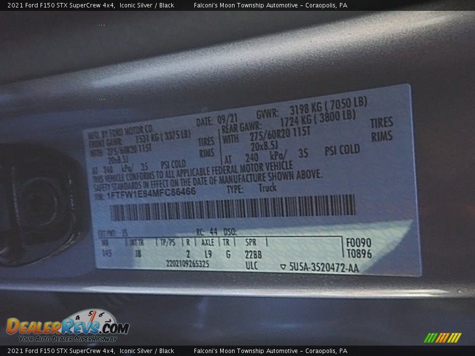 2021 Ford F150 STX SuperCrew 4x4 Iconic Silver / Black Photo #27