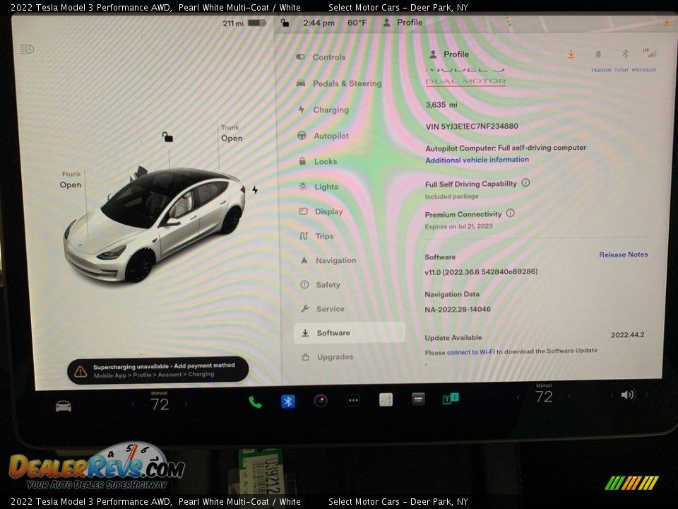 2022 Tesla Model 3 Performance AWD Pearl White Multi-Coat / White Photo #14