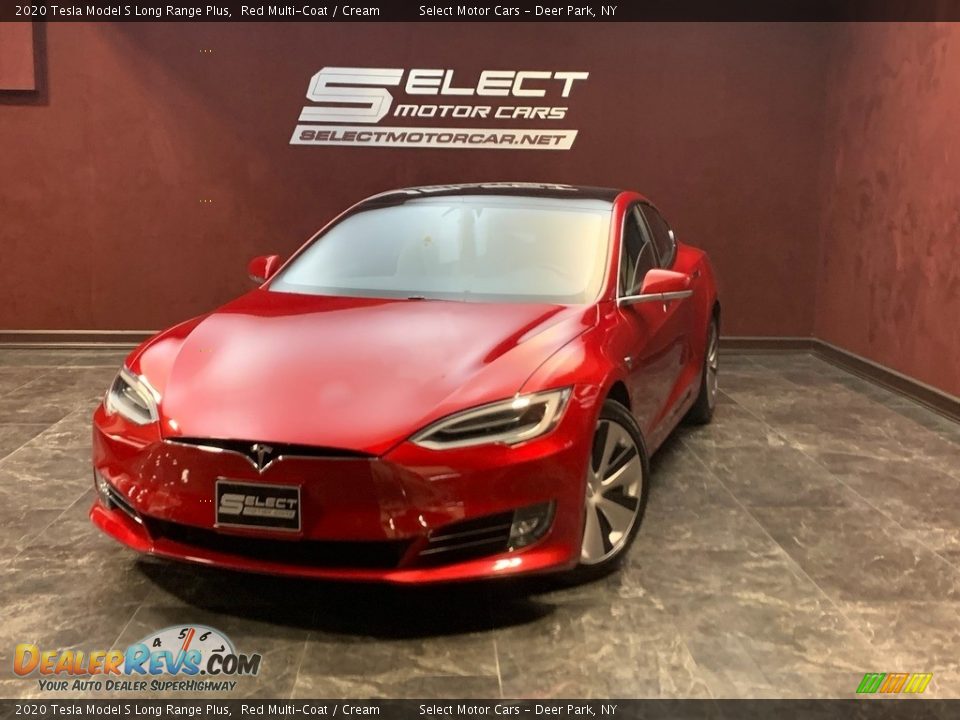 2020 Tesla Model S Long Range Plus Red Multi-Coat / Cream Photo #1