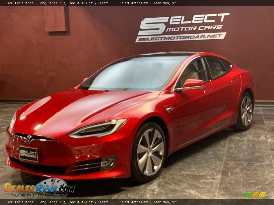 2020 Tesla Model S Long Range Plus Red Multi-Coat / Cream Photo #5