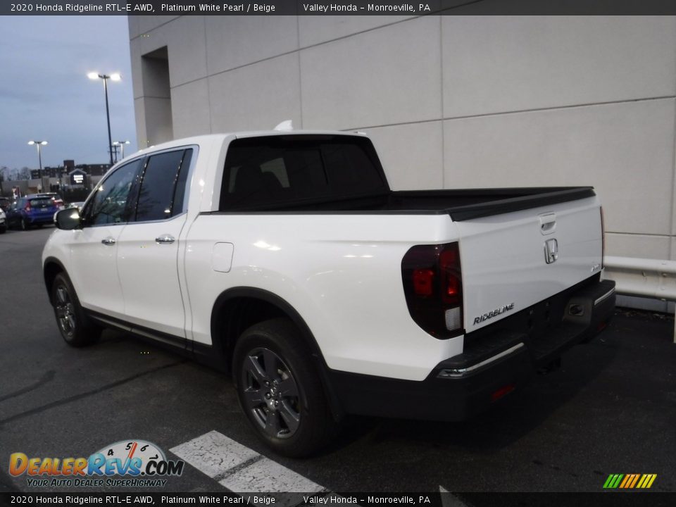 2020 Honda Ridgeline RTL-E AWD Platinum White Pearl / Beige Photo #10