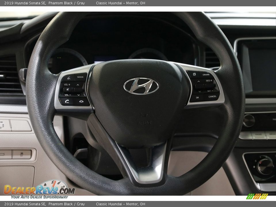 2019 Hyundai Sonata SE Phantom Black / Gray Photo #7