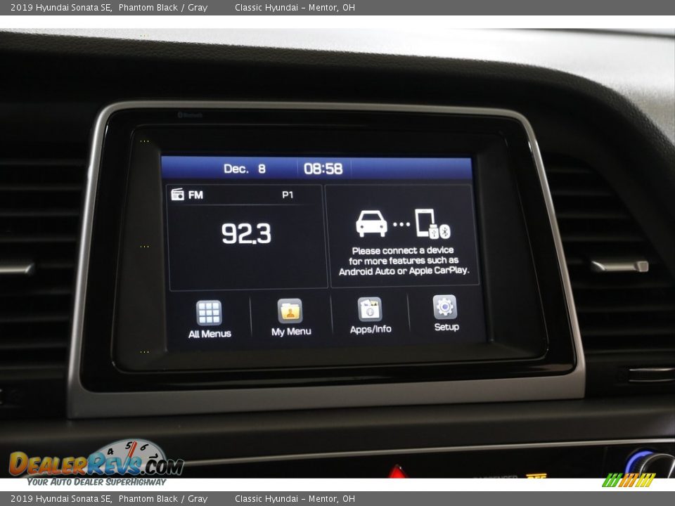 2019 Hyundai Sonata SE Phantom Black / Gray Photo #10