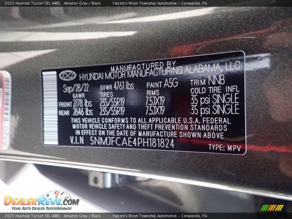 2023 Hyundai Tucson SEL AWD Amazon Gray / Black Photo #18