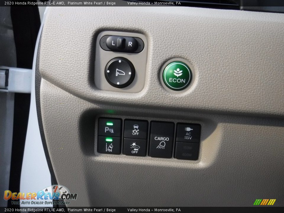 2020 Honda Ridgeline RTL-E AWD Platinum White Pearl / Beige Photo #19