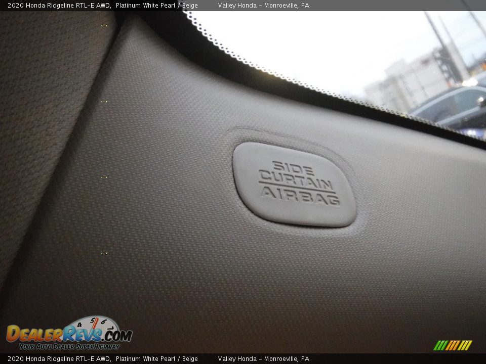 2020 Honda Ridgeline RTL-E AWD Platinum White Pearl / Beige Photo #21