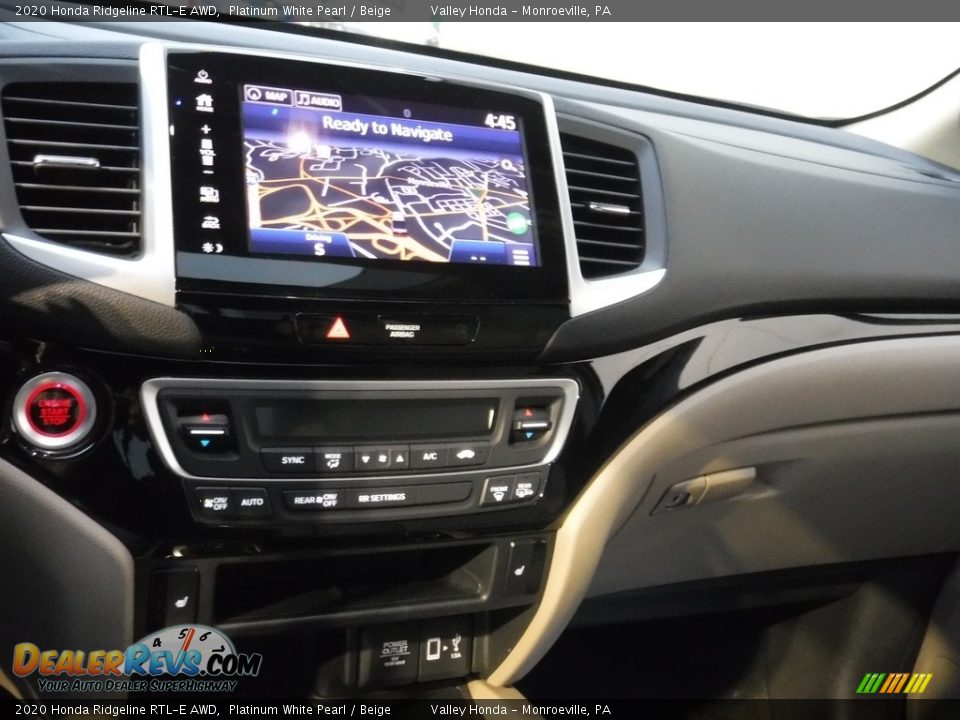 2020 Honda Ridgeline RTL-E AWD Platinum White Pearl / Beige Photo #27