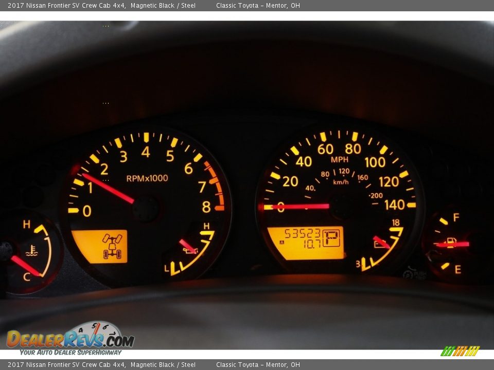2017 Nissan Frontier SV Crew Cab 4x4 Magnetic Black / Steel Photo #8