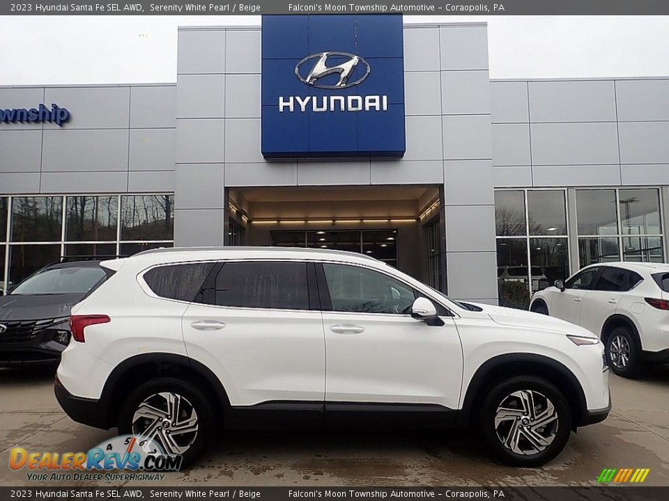 2023 Hyundai Santa Fe SEL AWD Serenity White Pearl / Beige Photo #1