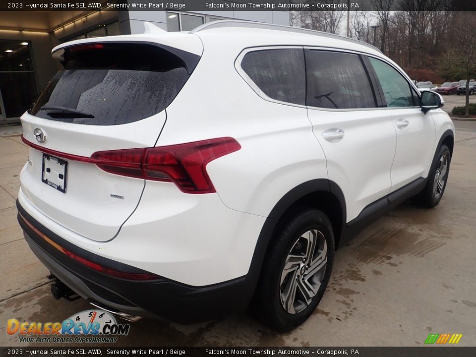 2023 Hyundai Santa Fe SEL AWD Serenity White Pearl / Beige Photo #2