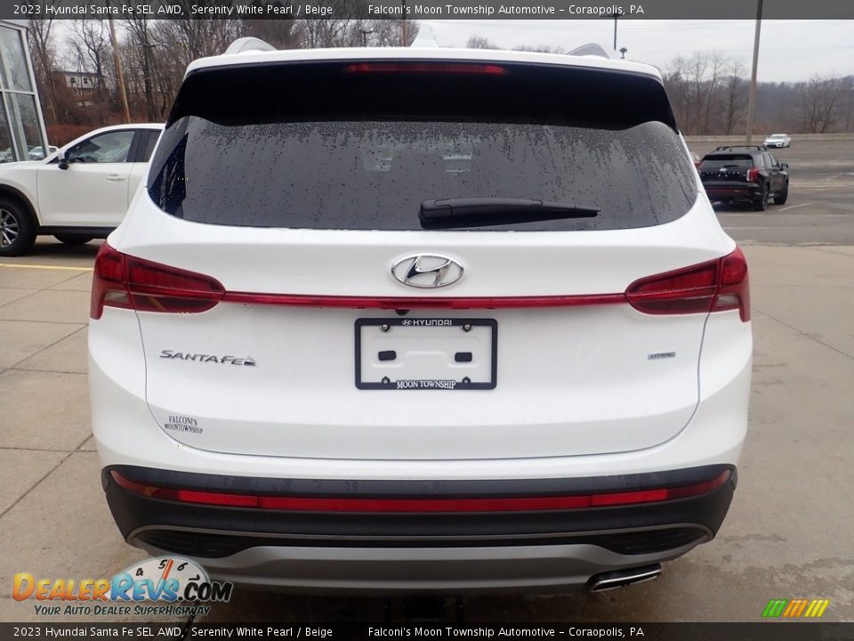 2023 Hyundai Santa Fe SEL AWD Serenity White Pearl / Beige Photo #3