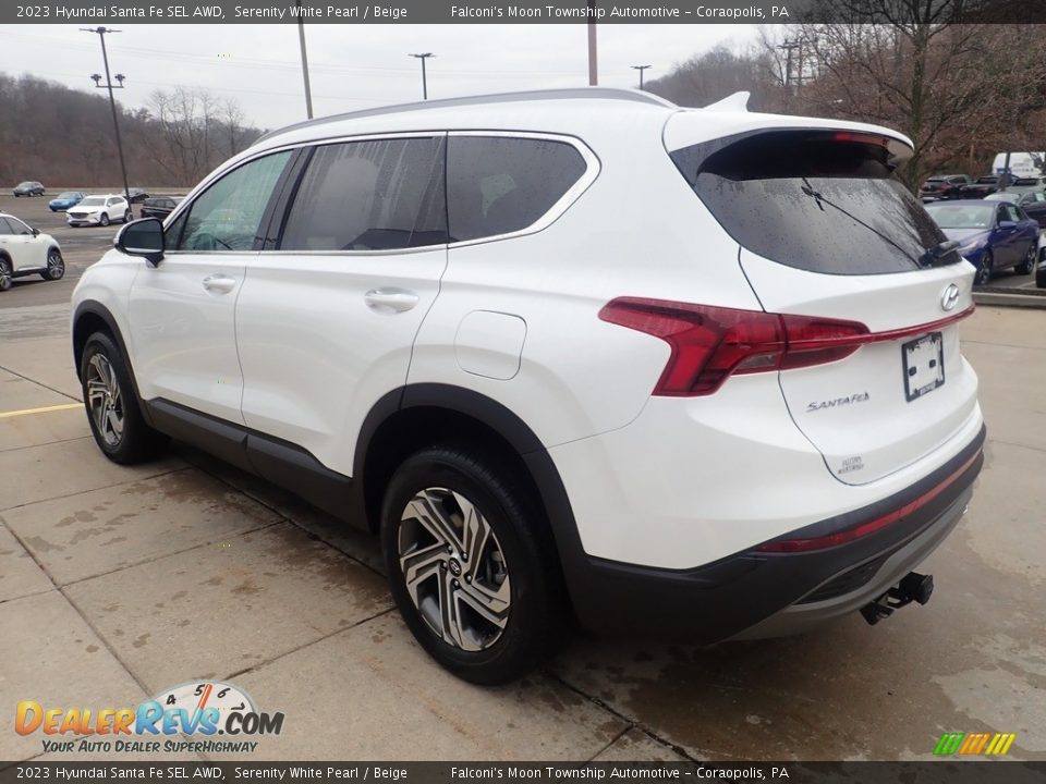 2023 Hyundai Santa Fe SEL AWD Serenity White Pearl / Beige Photo #5