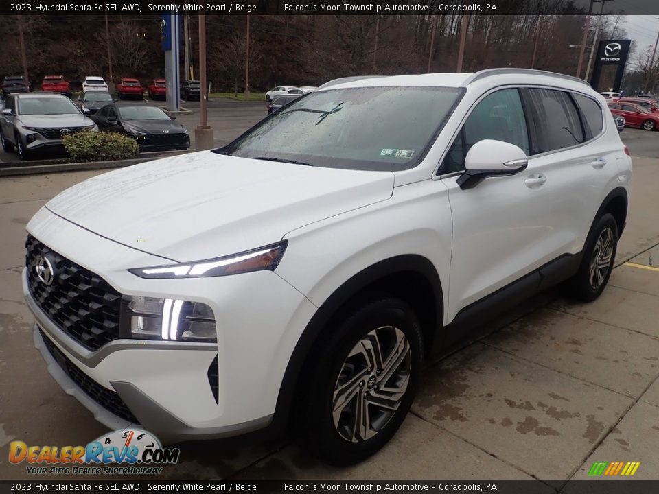 2023 Hyundai Santa Fe SEL AWD Serenity White Pearl / Beige Photo #7