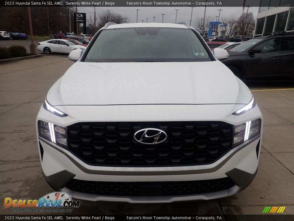 2023 Hyundai Santa Fe SEL AWD Serenity White Pearl / Beige Photo #8