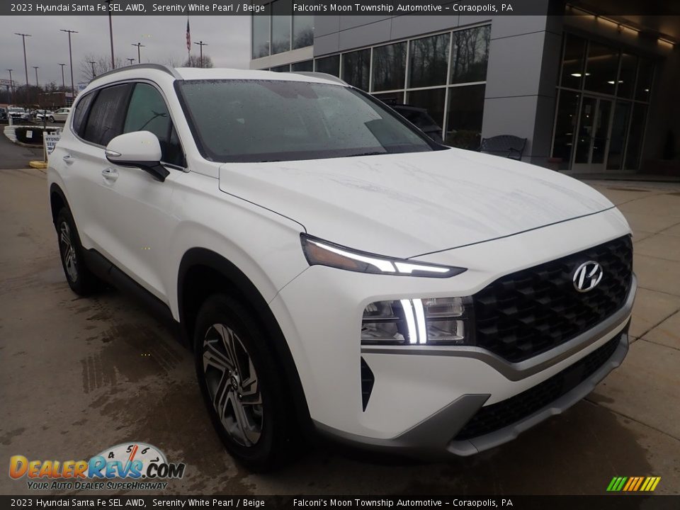 2023 Hyundai Santa Fe SEL AWD Serenity White Pearl / Beige Photo #9