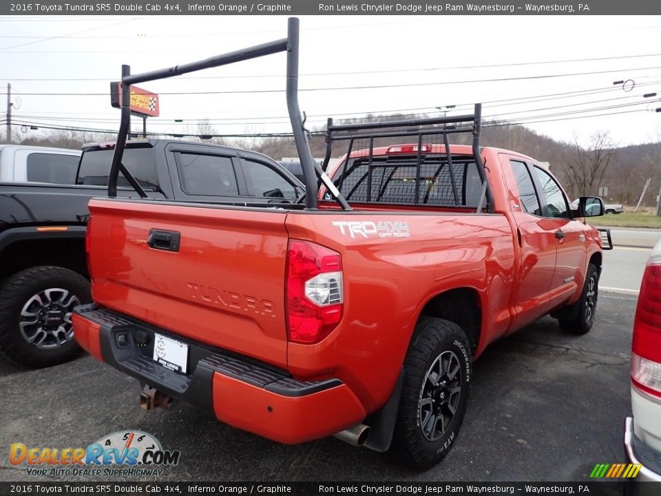 2016 Toyota Tundra SR5 Double Cab 4x4 Inferno Orange / Graphite Photo #3