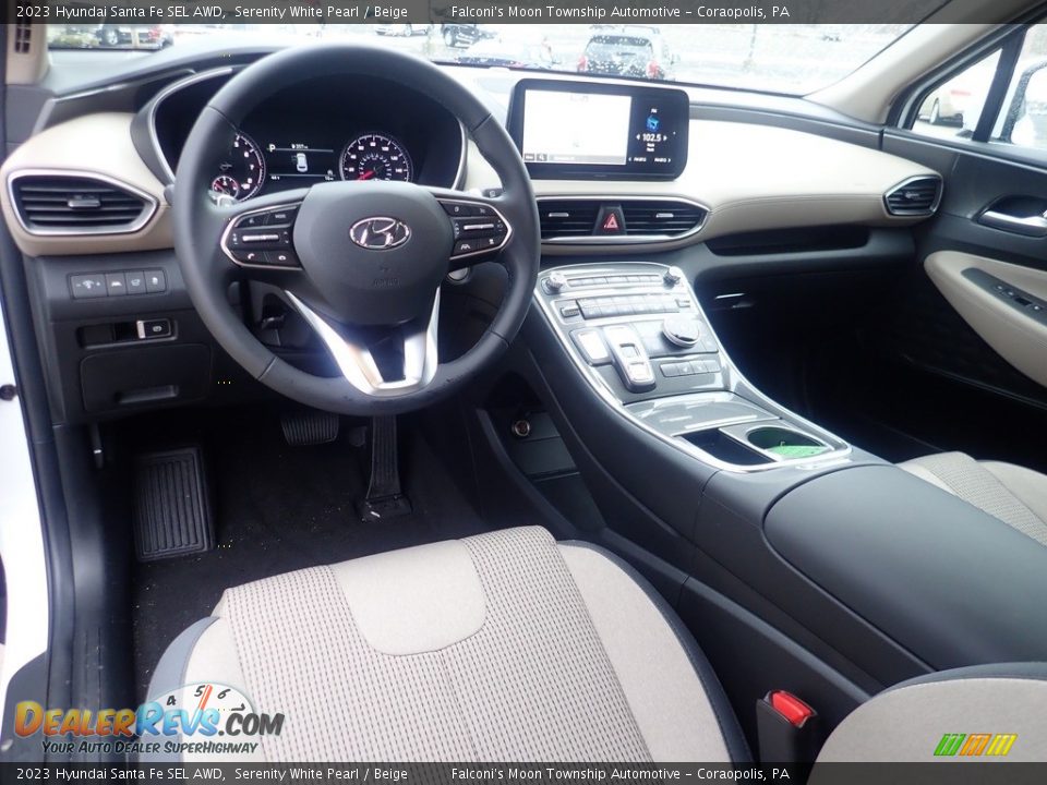2023 Hyundai Santa Fe SEL AWD Serenity White Pearl / Beige Photo #13