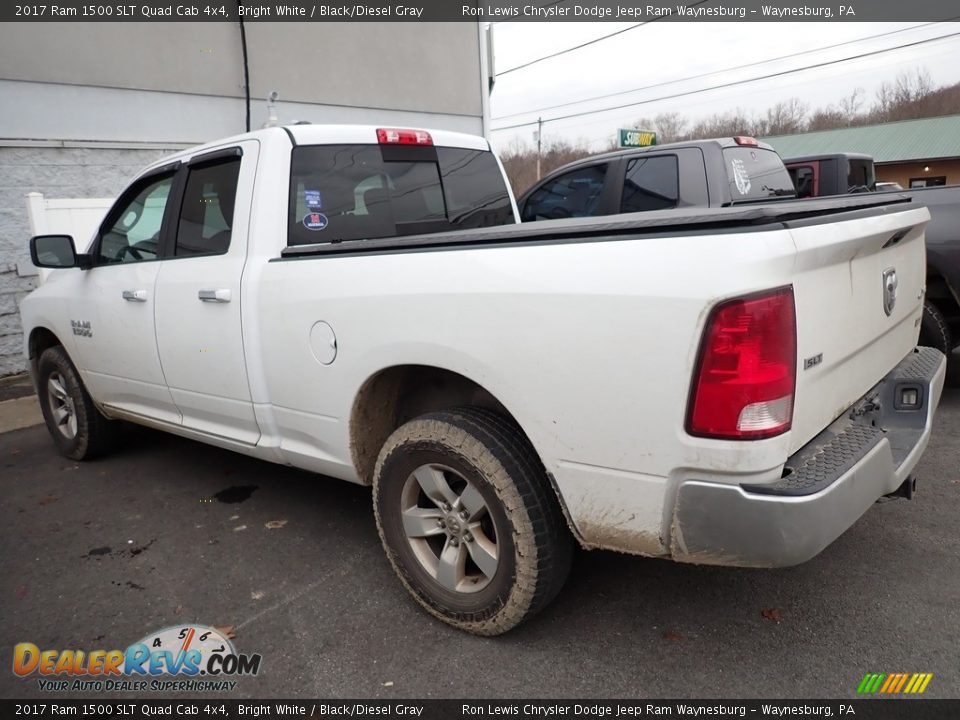 2017 Ram 1500 SLT Quad Cab 4x4 Bright White / Black/Diesel Gray Photo #2