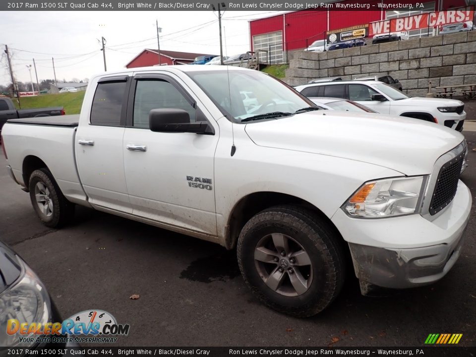 Bright White 2017 Ram 1500 SLT Quad Cab 4x4 Photo #4