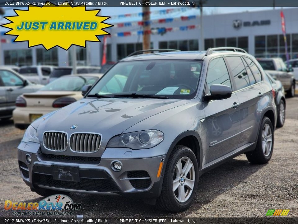 2012 BMW X5 xDrive35d Platinum Gray Metallic / Black Photo #1