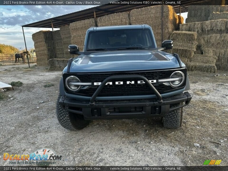 2021 Ford Bronco First Edition 4x4 4-Door Cactus Gray / Black Onyx Photo #2