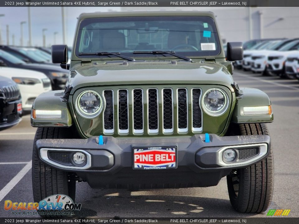2023 Jeep Wrangler Unlimited Sahara 4XE Hybrid Sarge Green / Dark Saddle/Black Photo #2