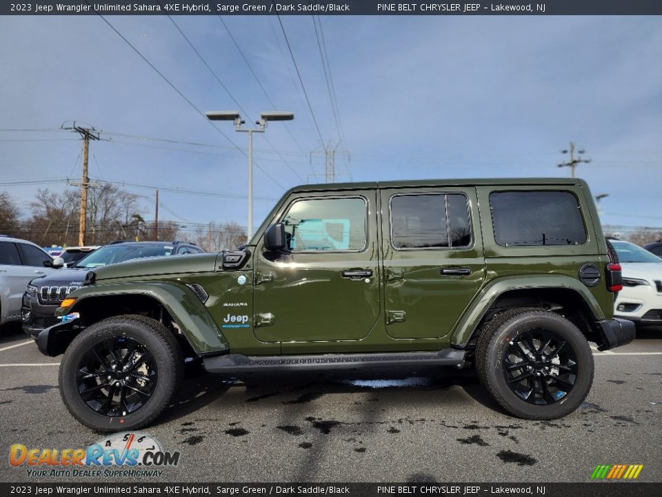 Sarge Green 2023 Jeep Wrangler Unlimited Sahara 4XE Hybrid Photo #3